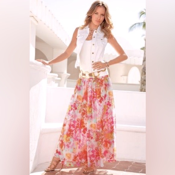 Boston Proper Hazy Floral Flowy Maxi Maxi Skirt size 6 - Picture 1 of 11